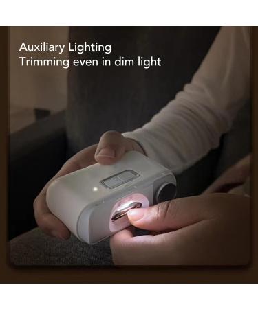 Electric Nail Clippers 2 in 1 Electric Nail Clipper Stainless Steel Safety Grinding Automatic Electric Nail Trimmer with Nail Scraps Storage & LED Light for Baby Seniors Adult - Buy Online on GoSupps.com