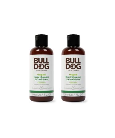 Bulldog Mens Skincare and Grooming for Men Original Beard Shampoo and Conditioner 6.7 Ounce Pack of 2 - Buy Online on GoSupps.com