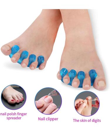 JOCXZI Pack of 4 Toe Separators - Nail Polish Nail Polish Toe Separator Toe Separator Women's Silicone Finger Separator for Overlapping Toes Bunions Hammer Toes Foot Pain Relief - Buy Online on GoSupps.com
