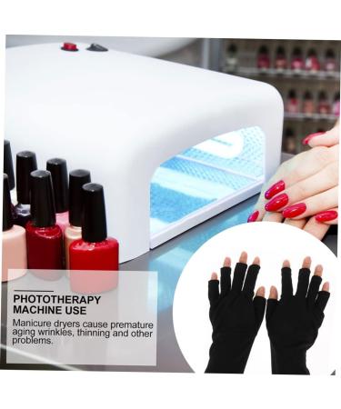 Beaupretty 2 Pairs Nail Gloves Gel Sunblock Gloves Uv Hand Protection Gloves for Nails Sun Gloves for Women Uv Protection Nail Uv Lamp Women's Light Polyester - Buy Online on GoSupps.com