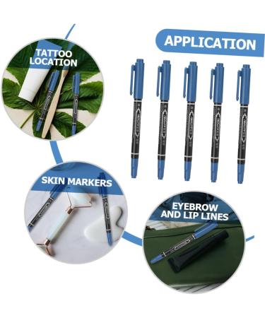 FOMIYES 5pcs Waterproof Brow Pencil Beauty Marker Tattooing Mapping Tool Eyebrow Pencil Cosmetic Makeup Pen 13.9x1.8cm Blue - Buy Online on GoSupps.com