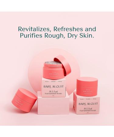 Bare August Foot Scrub - Natural Exfoliating Treatment for Soft & Smooth Feet - Pedicure Care for Women & Men - 3.4 fl oz - Buy Online on GoSupps.com