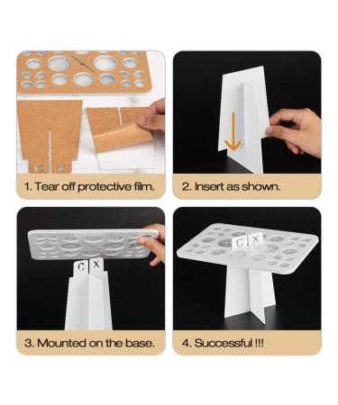Minkissy Makeup Brush Drying Rack - 26 Holes Foldable Holder & Dryer Stand (White) | International Shipping Available - Buy Online on GoSupps.com
