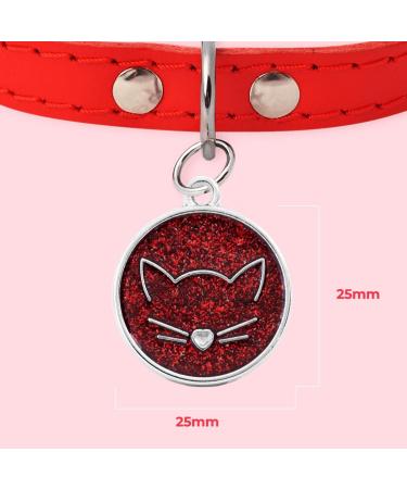 Personalized Ibera Gifts for Medium to Large Cats - Engraved Collar & Red Glitter Neck Band - Buy Online on GoSupps.com