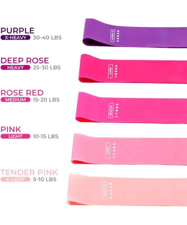 Resistance Bands 5 Pack Resistance Loop Exercise Bands with Carry Bag for Physical Therapy Rehab Yoga Pilates and Strength Training in Gym and Home - Buy Online on GoSupps.com