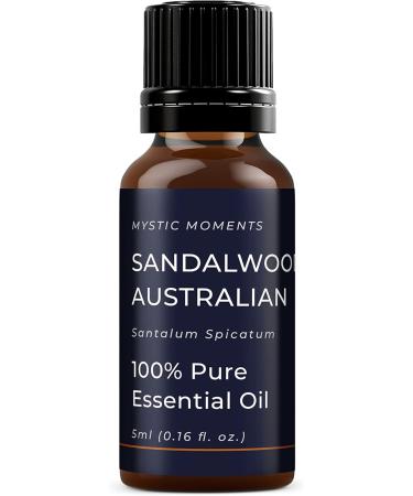 Mystic Moments Sandalwood Essential Oil 5ml | Pure & Natural Aromatherapy Oil for Diffusers | Vegan & GMO-Free - Buy Online on GoSupps.com