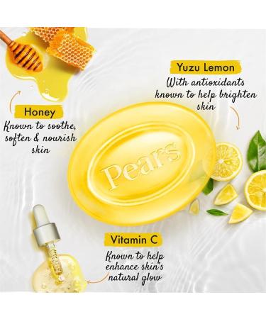 Pears Naturale Vitamin C Bathing Bar 4x125g - Refreshing & Radiant Skin | 100% Natural Ingredients - Buy Online on GoSupps.com