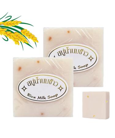 Jabon Aclarante De Arroz Thai Rice Milk Soap Jabon Aclarante De Arroz Para Parte ntima Original Thai Handmade Soap (Color : 3pcs)