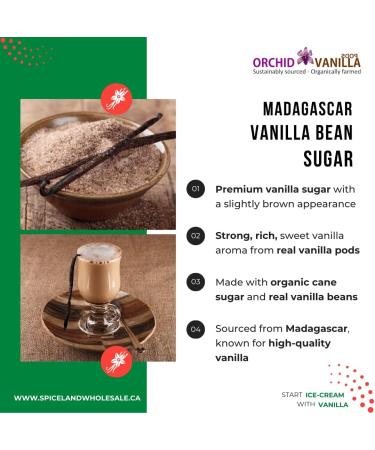 Madagascar Vanilla Bean Sugar Made With Real Vanilla Pods & Pure Cane Sugar (1 Pound) - Buy Online on GoSupps.com