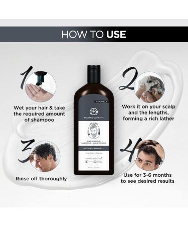 Buy The Man Company Anti-Graying 2-in-1 Shampoo & Conditioner for Men | SLS & Paraben Free Enriched with Shikakai & Bhringraj | 200ml - All Hair Types - Buy Online on GoSupps.com