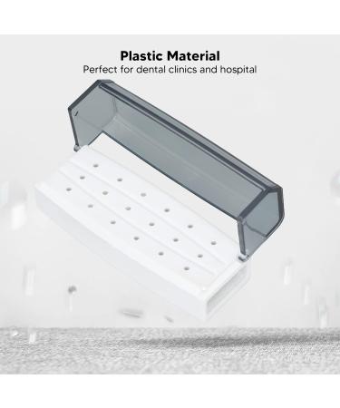 Dental Bur Box Holder - 18 Hole Organizer for Dental Disinfection & Cleaning | White Case for Dental Laboratories - Buy Online on GoSupps.com
