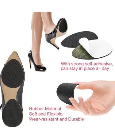 Non-Slip Rubber Sole Protectors for Ladies High Heels & Leather Shoes - 4 Pairs (Black) | Best International Shipping - Buy Online on GoSupps.com