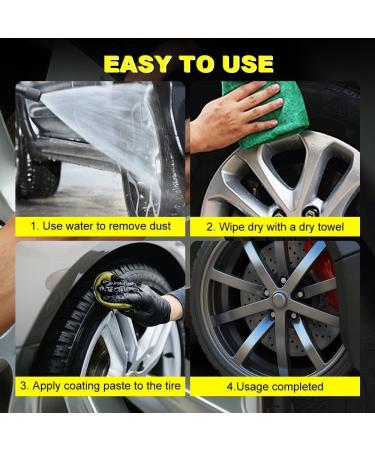 Tire Maintenance and Coating Paste Tire Maintenance Coating Paste Tire Polish Remover Tyre Protective Coating Restorer Tire Coating Paste Provides Lasting Gloss Quick Drying (2pcs) - Buy Online on GoSupps.com