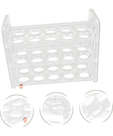 Healeved Refrigerator Egg Rack Door Rack Holder Home -layer Three-layer Egg Refrigerator for Stand Organizer Fridge Kitchen White 25.00X20.00X11.00CM - Buy Online on GoSupps.com