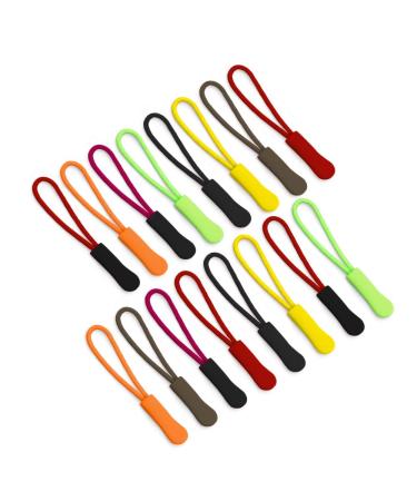 FineGood 80 Pieces Zipper Pulls Zipper Pullers Zipper Pullers 8 Colors Nylon Cord Zipper Replacement Tag