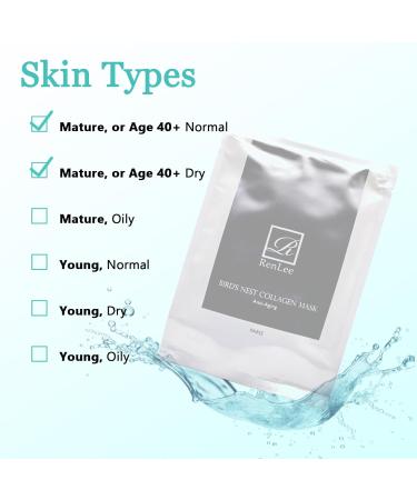 RENLEE Bird s Nest Collagen Face & Neck Mask | Anti-Aging Moisturizing Radiance Boosting for 40+ | 1 pc - Buy Online on GoSupps.com