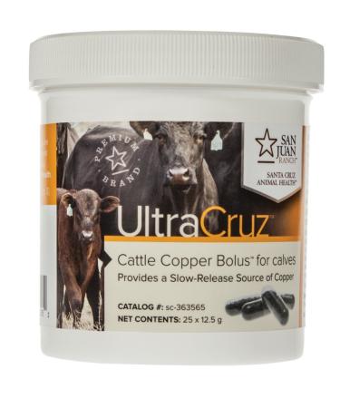 UltraCruz - sc-363565 Cattle Copper Bolus Supplement for Calves, 25 Count x 12.5 Grams