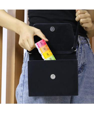 Buy Opret 7-Day Rainbow Pill Organizer | Small Oak Medication Box for Easy Daily Use - Buy Online on GoSupps.com