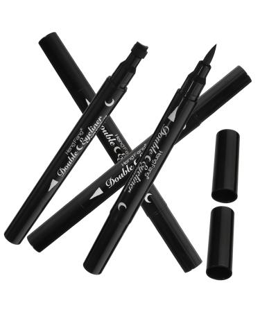FOYTOKI 4pcs Makeup Pencils for Eyes Black Liquid Eyeliner Pen Abs
