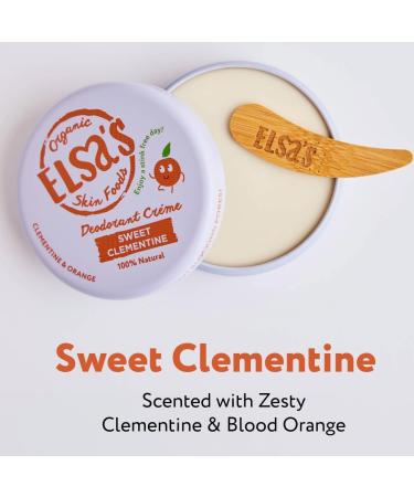  Elsa's Organic Skin Foods Natural Deodorant Cream - Sweet Clementine - Aluminum-Free - Sodium Bicarbonate-Free - 24 Hour Protection - Plastic-Free - Buy Online on GoSupps.com