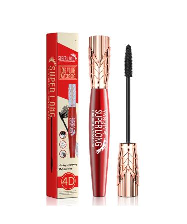 4D Silk Fiber Mascara Black Voluminous Mascara Waterproof Great Lash Mascara and Thick Dramatic Eyelash Extension - Buy Online on GoSupps.com
