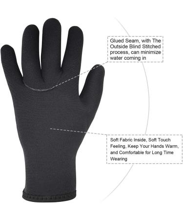 XUKER Water Gloves 3mm Neoprene Five Finger Wetsuit Gloves - Black Large - Buy Online on GoSupps.com