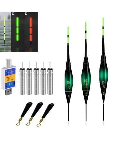 3 pieces of LED poses fishing with bite indicators poses fishing with gravity sensing and base fishing accessories to the diving area fishing on the lake river or pond.