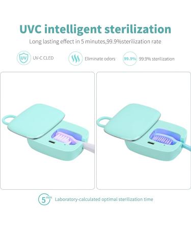 Portable U V Toothbrush Holder & Cleaner | Rechargeable Travel Case for Household & Business Trips (Blue) - Buy Online on GoSupps.com