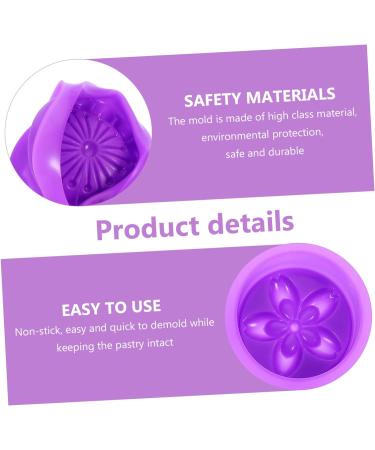 IMIKEYA 6 Pcs Handmade Soap Mold Silicone Flower Molds Tuile Molds Silicone Baking Mold Silicone Rose Mold Silicone Donut Molds Silicone Soap Donut Mould Muffin Roses Purple Silica Gel 3X16.6X16.6CMx6pcs - Buy Online on GoSupps.com