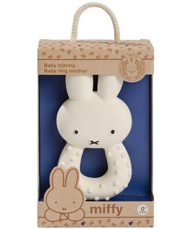 Miffy Baby Teething Ring: Teething toy made from 100% natural rubber soothes sore gums | For babies from 0 years
