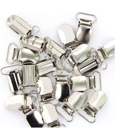 AMOYER 20pcs Silver Baby Pacifier Clips - 20mm Braces Clips Hanger Hook for Safe Secure Use - Buy Online on GoSupps.com