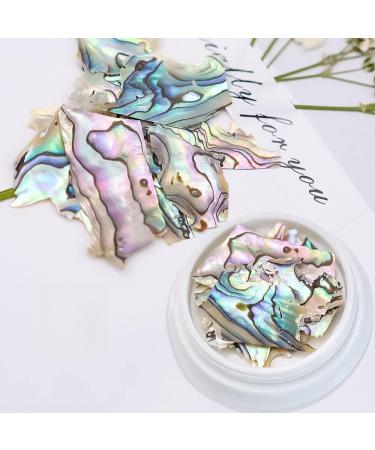 Charm Rhinestone Sea Shell Natural Nail Decorations 3D Texture Nails Abalone Shell Slice Nail Art Slices(1) Style1