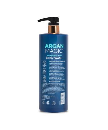 Argan Magic Hyaluronic Acid Body Wash - Hydrating Cleanser with Argan Oil | Paraben & Cruelty Free (32 Fl Oz - Buy Online on GoSupps.com