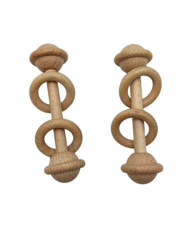 Arakierst Beech Wood Ring Rattle Teether - Montessori Educational Toy - Buy Online on GoSupps.com
