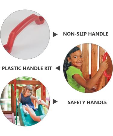 Toyvian Black Playground Safety Handles - Non-Slip Plastic Hand Grips for Swing Set, Indoor/Outdoor Use - Buy Online on GoSupps.com