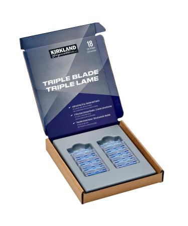 Kirkland Signature Triple Blade Refill Cartridges  18-count  18 Count (Pack of 1)  18.0 Count