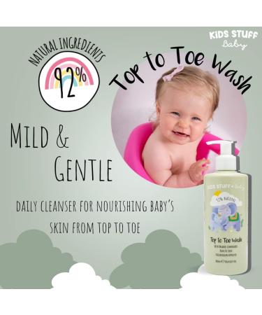 Kids Stuff Baby Top to Toe Wash 300ml - Organic Lemongrass Oil - Dermatologist & Pediatrician Approved - Vegan & Cruelty-Free - Buy Online on GoSupps.com