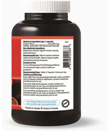 InkaMaca Organic Red Maca Capsules 800 mg Gelatinized Red Maca Root Pills for Women Non-GMO Vegan Free of Gluten Dairy & Soy Made in Canada (90 Count) Peru Maca Red - Buy Online on GoSupps.com