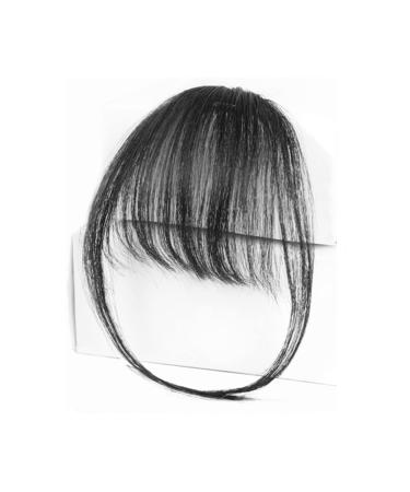 Bangs Hair Clip Clip in Air Bangs Synthetic Hair Extensions One Piece in Fringe Natural Flat Air Bangs with Temples Thin Fake Fringes Invisible Natural Neat Hair Bang Accessories for Women Girls Bangs 15cm Natural Black