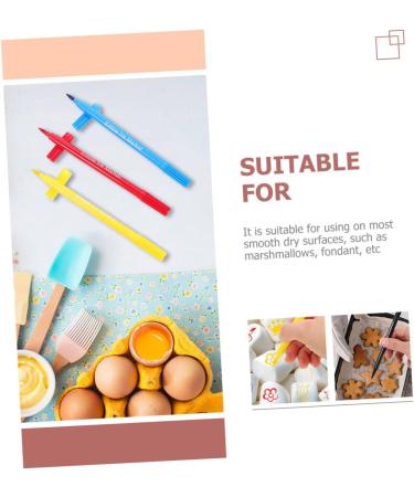 PRETYZOOM 8 Pcs Baking Pen Edible Pens Baking Tool Color Pens Bakery Coloring Markers Food Pens Edible Plastic - Buy Online on GoSupps.com