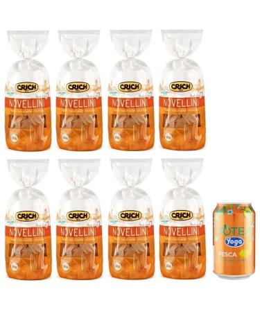 Crich Biscuits Novellini Pack of 8 shortbread biscuits 1 kg bag + 1 can of peach iced tea for yoga 330 ml