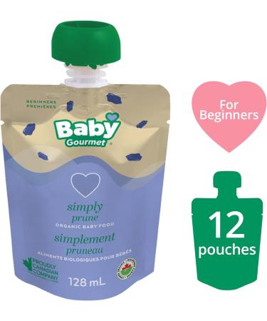 Baby Gourmet Organic Puree Baby Food Pouches - Simply Prune - No Added Sugar or Salt Non GMO No Fillers Gluten Free Kosher (128ml) 12-Pack Simply Prune 128ml (12-Pack) - Buy Online on GoSupps.com