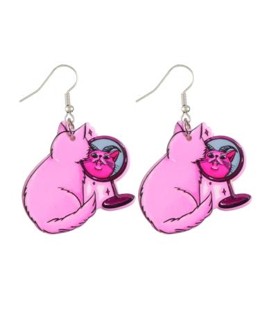 Feyley earrings small Halloween acrylic drop earrings heart skull hand dangle earrings funny drop earrings statement jewelry for women