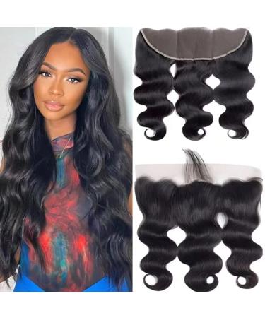 13x4 Ear to Ear Transparent HD Lace Frontal Closure Brazilian Body Wave Human Hair Frontal 150% Density 100% Brazilian Virgin Body Wave Hair Frontal Closures Natural Black Color(12Inch 13x4 Frontal) 12 Inch 13x4 frontal