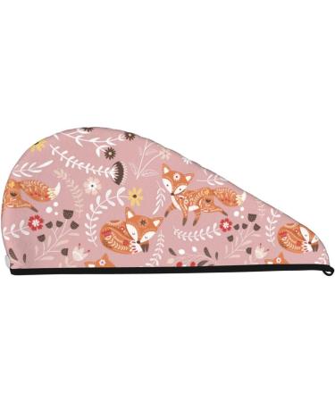 Beautiful Fox Microfiber Hair Towel | Soft Super Absorbent Coral Velvet Wrap for Long Curly & Thick Hair - Quick Dry Hair Cap for Women - Buy Online on GoSupps.com
