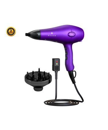 Buy Purple Professional 1875W Lightweight Hair Dryer - Tourmaline Ceramic Ionic with Diffuser & Comb - Fast International Shipping - Buy Online on GoSupps.com