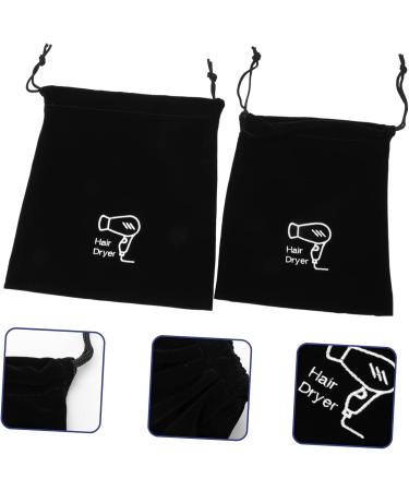 TOVINANNA 2pcs Storage Bag Styling Tool Organizer Hair Wand Bag Drawstring Hair Dryer Pouch Gym Bag Velvet - Buy Online on GoSupps.com