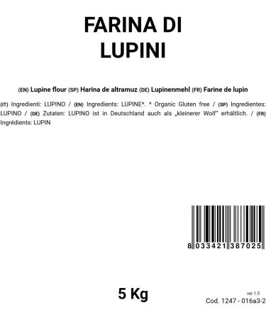BONGIOVANNI FLOURS AND NATURAL GOODNESS Lupinen Meel 5 kg - Buy Online on GoSupps.com