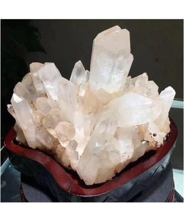 Stone Crafts 1pc Natural White Crystal Cluster Stone geomantic furnishings degaussing Transfer Home furnishings Town Wealth Crystal Cluster (Size : 1600-1700g) - Buy Online on GoSupps.com