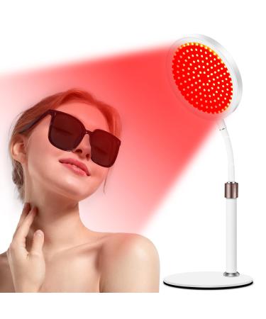 Red Light Lamp with Base Upgraded 940&850&660 Infrared Light Lamp 3-in-1 Chip Design & Flexible Gooseneck & Timer Function 100LEDs Red Light Lamp for Home/Office Use Large